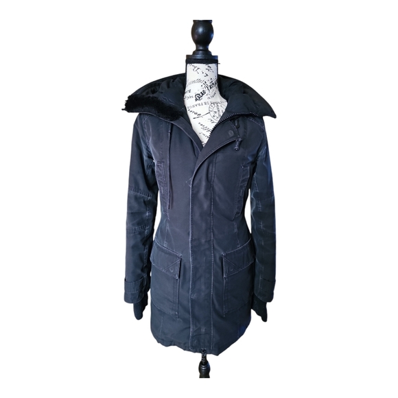 TNA Black Fur-Lined Ski & Snow Women's Jacket - Picture 1 of 10